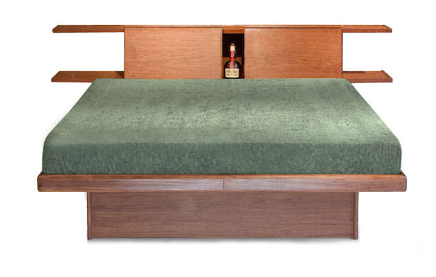 Floating Platform Bed, Platform Bed With Storage Headboard